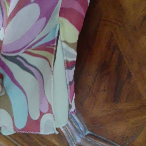 Kenneth Cole Silk Chiffon Asymmetrical Top Sz 4 - Picture 7 of 10